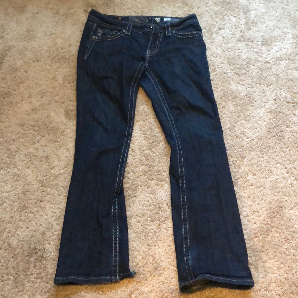 MissMe Dark Denim/boot cut/petite length
